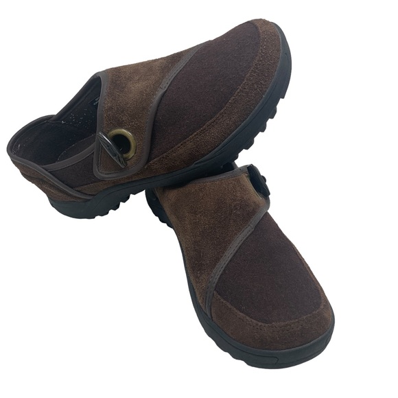 Lands’ End Brown Suede Slip-On Comfort Loafers Shoes Size 8.5 - Picture 2 of 11